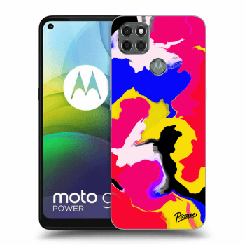 Picasee Motorola Moto G9 Power Hülle - Schwarzes Silikon - Watercolor