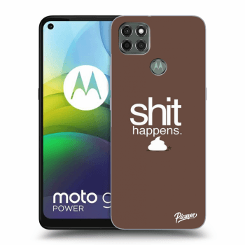 Picasee Motorola Moto G9 Power Hülle - Schwarzes Silikon - Shit happens