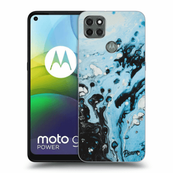 Picasee Motorola Moto G9 Power Hülle - Schwarzes Silikon - Organic blue