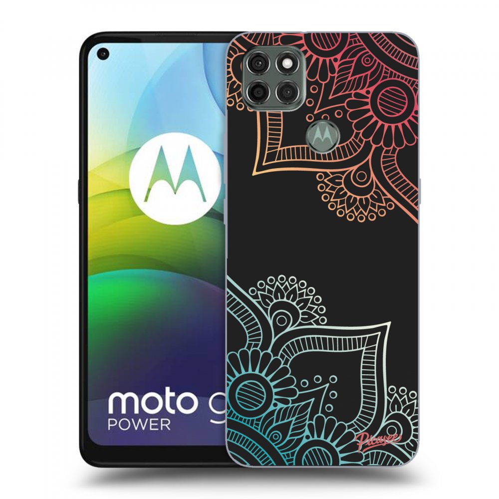 Picasee Motorola Moto G9 Power Hülle - Schwarzes Silikon - Flowers pattern
