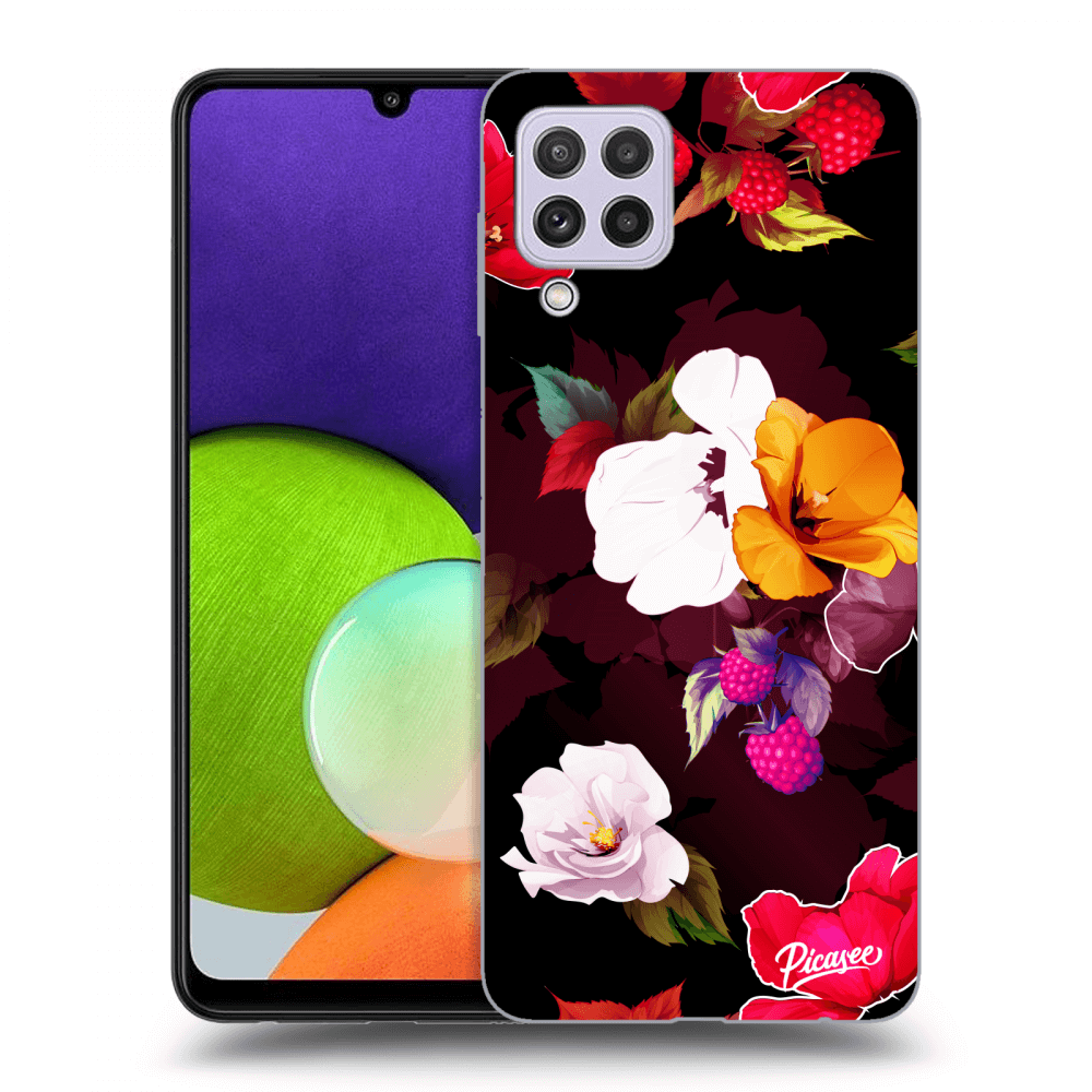 Picasee Samsung Galaxy A22 A225F 4G Hülle - Transparentes Silikon - Flowers and Berries