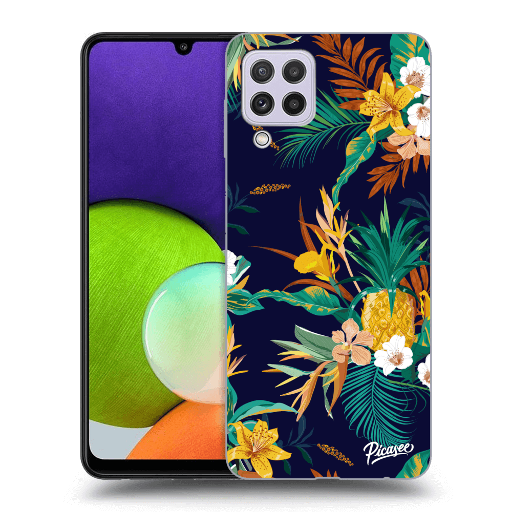 Picasee Samsung Galaxy A22 A225F 4G Hülle - Transparentes Silikon - Pineapple Color