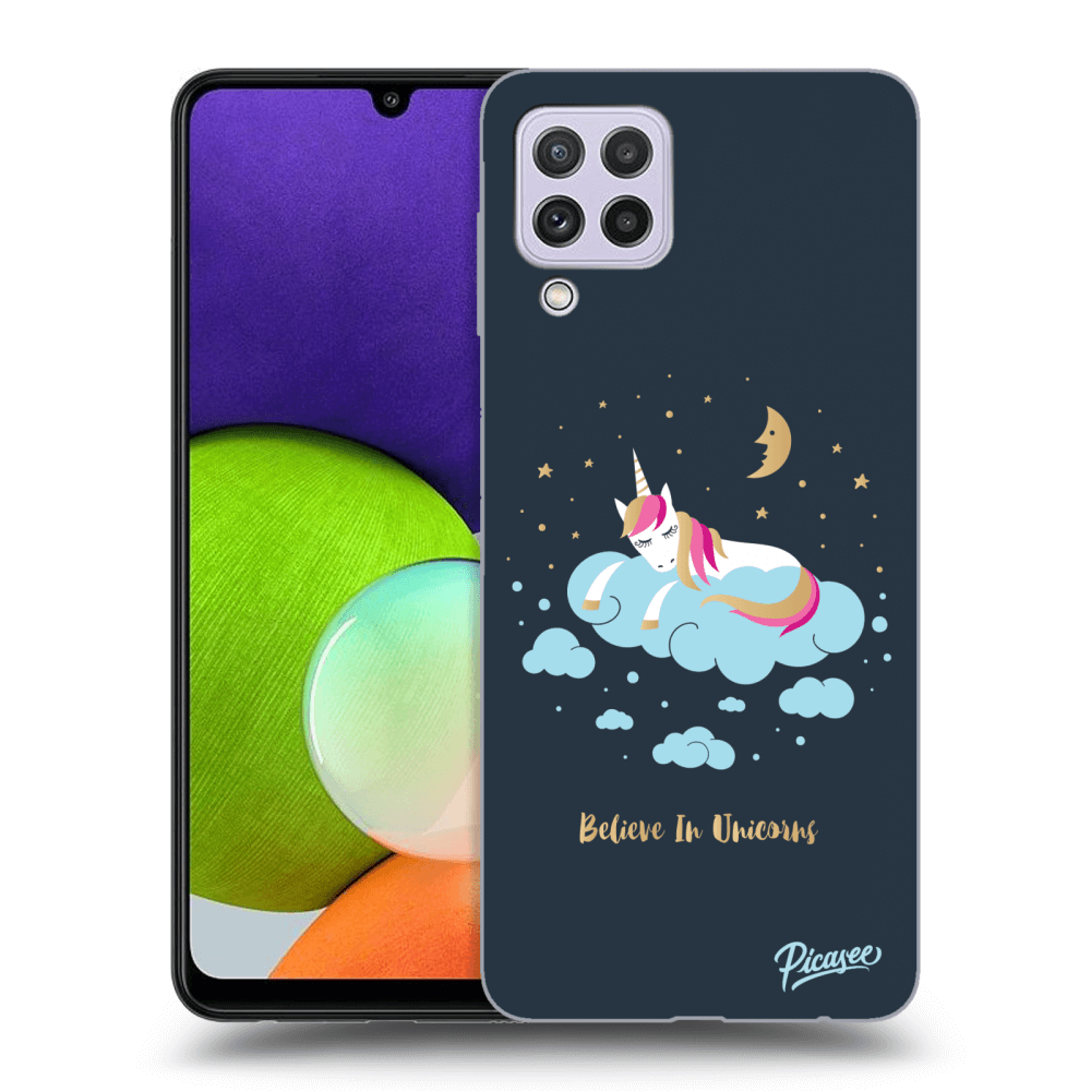 Picasee Samsung Galaxy A22 A225F 4G Hülle - Transparentes Silikon - Believe In Unicorns