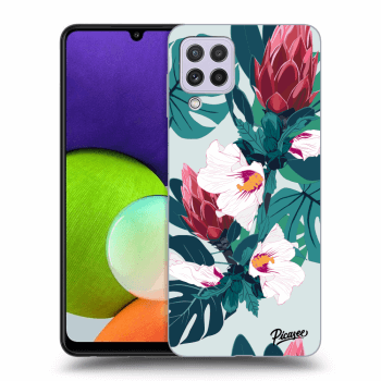 Picasee Samsung Galaxy A22 A225F 4G Hülle - Transparentes Silikon - Rhododendron