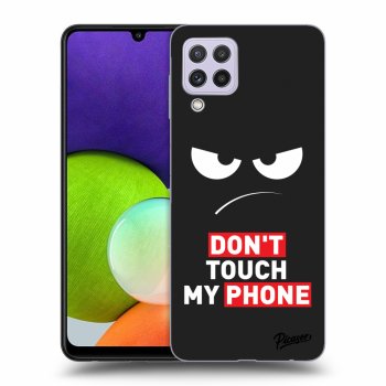 Picasee Samsung Galaxy A22 A225F 4G Hülle - Schwarzes Silikon - Angry Eyes - Transparent