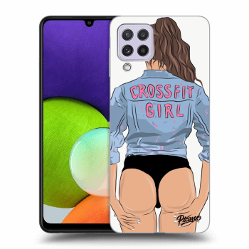 Picasee Samsung Galaxy A22 A225F 4G Hülle - Schwarzes Silikon - Crossfit girl - nickynellow