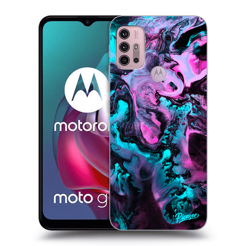 Picasee Motorola Moto G30 Hülle - Schwarzes Silikon - Lean