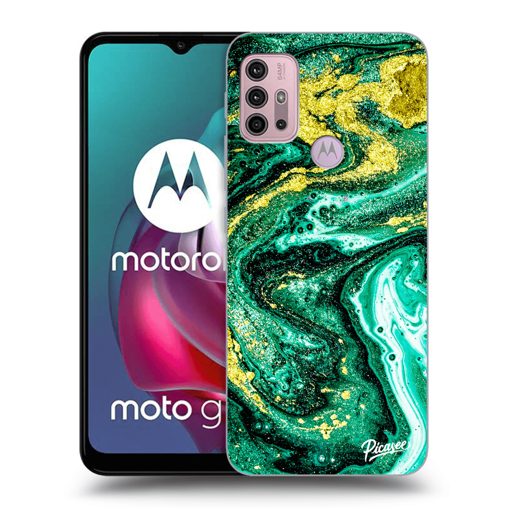 Picasee ULTIMATE CASE für Motorola Moto G30 - Green Gold