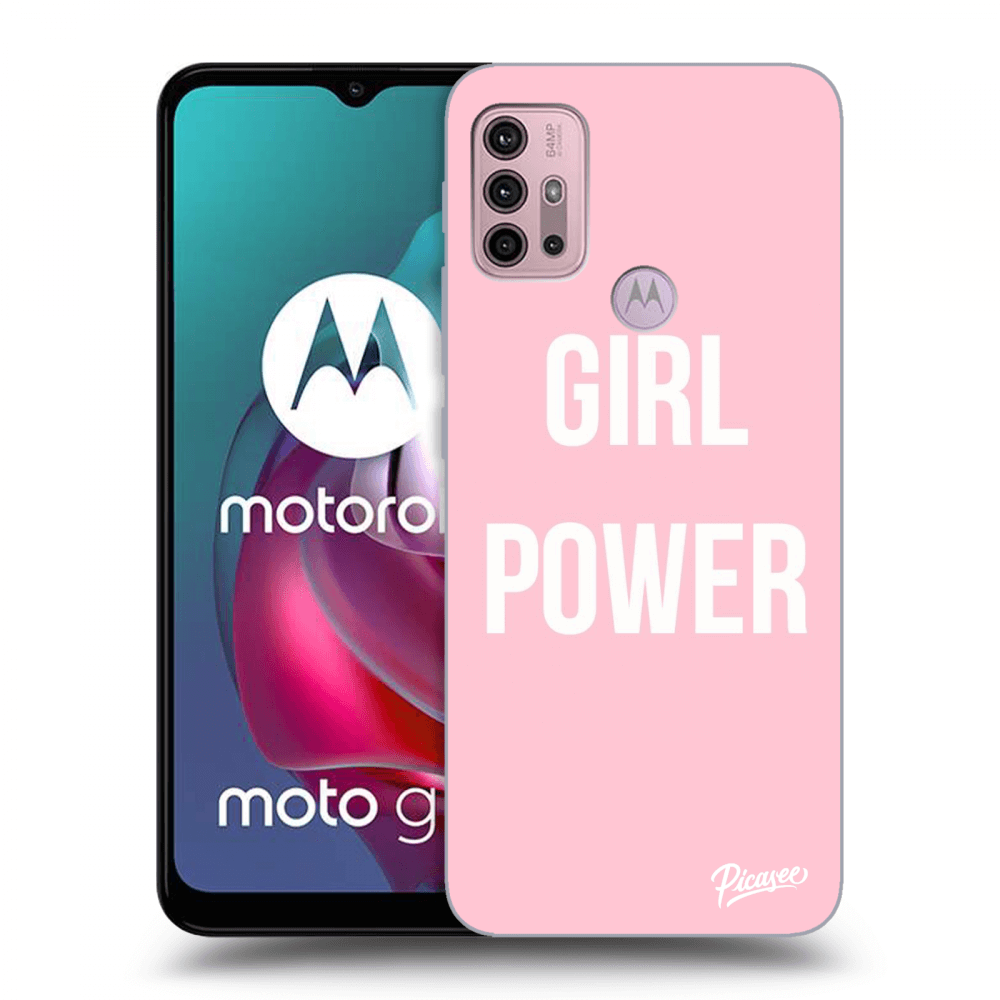Picasee Motorola Moto G30 Hülle - Schwarzes Silikon - Girl power
