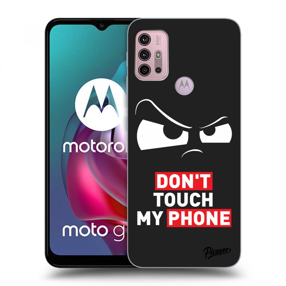 Picasee Motorola Moto G30 Hülle - Schwarzes Silikon - Cloudy Eye - Transparent