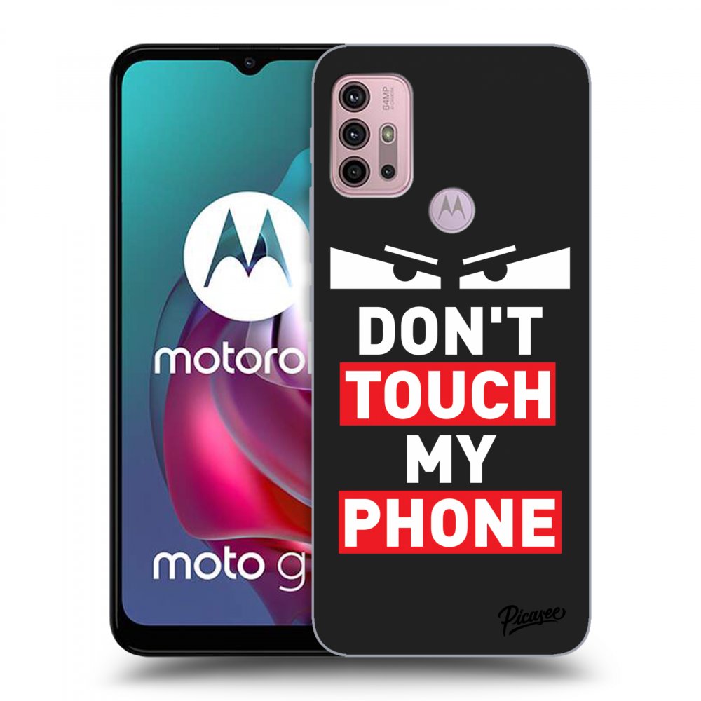 Picasee Motorola Moto G30 Hülle - Schwarzes Silikon - Shadow Eye - Transparent