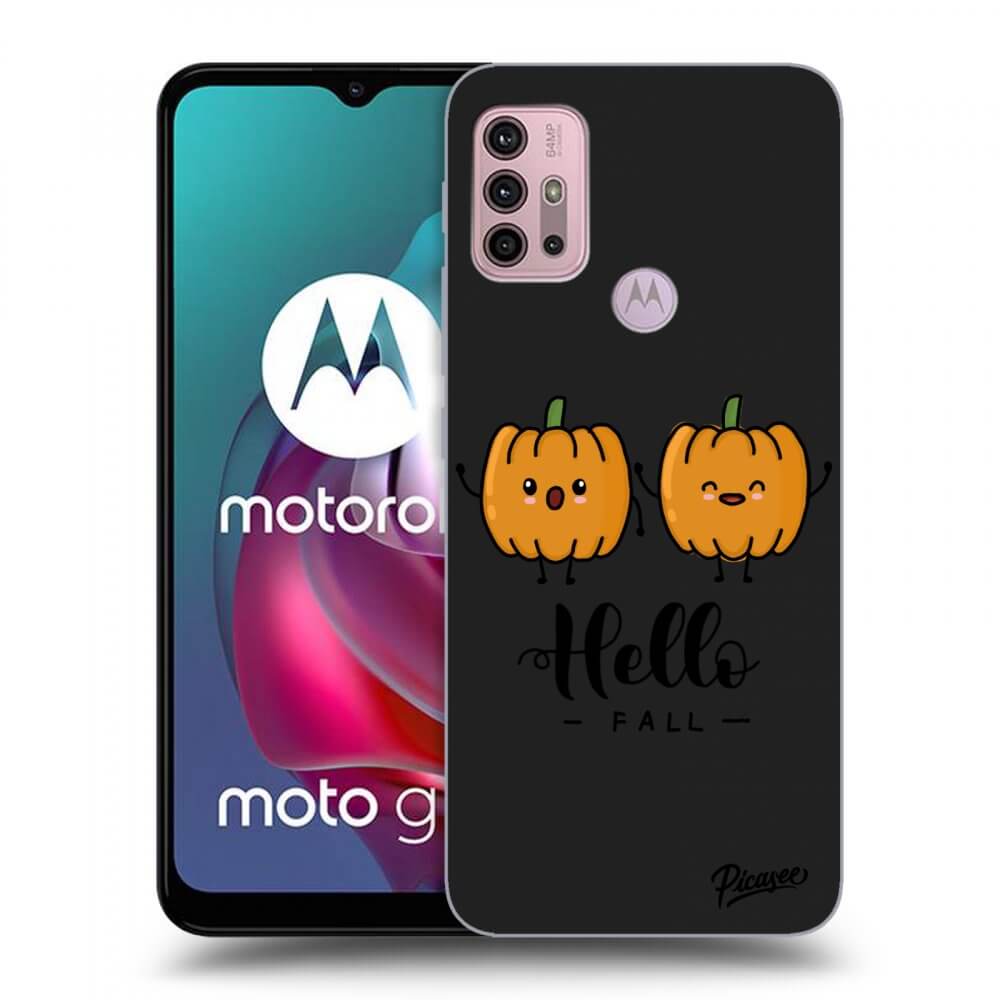 Picasee Motorola Moto G30 Hülle - Schwarzes Silikon - Hallo Fall