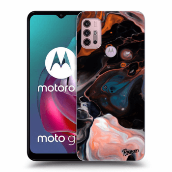 Picasee Motorola Moto G30 Hülle - Schwarzes Silikon - Cream