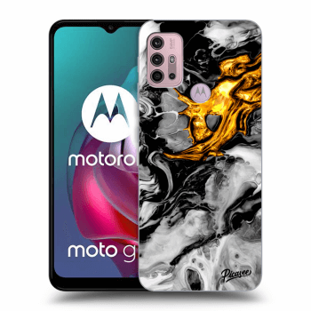 Picasee ULTIMATE CASE für Motorola Moto G30 - Black Gold 2