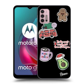 Hülle für Motorola Moto G30 - Christmas Stickers