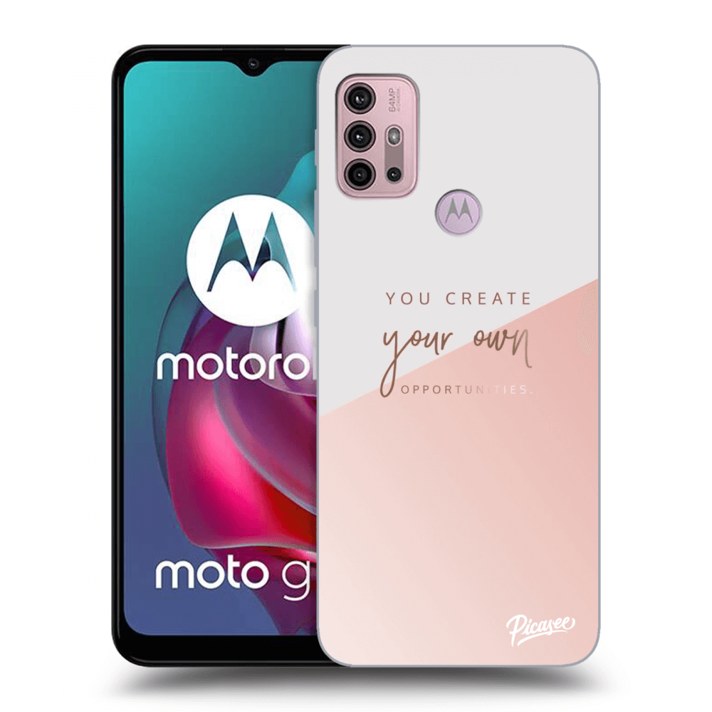 Picasee Motorola Moto G30 Hülle - Schwarzes Silikon - You create your own opportunities
