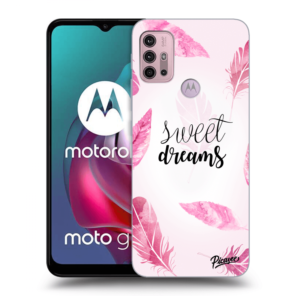 Motorola Moto G30 Hülle - Schwarzes Silikon - Sweet Dreams