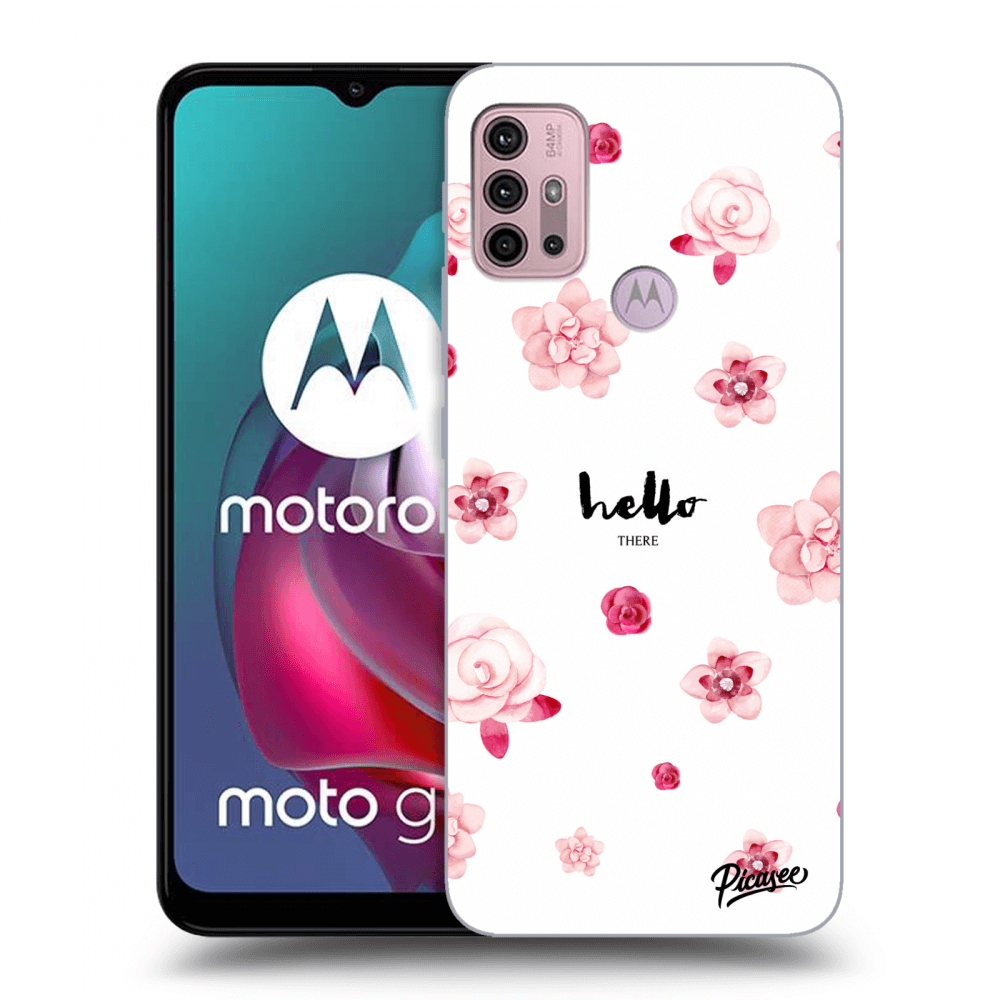 Picasee Motorola Moto G30 Hülle - Schwarzes Silikon - Hello there