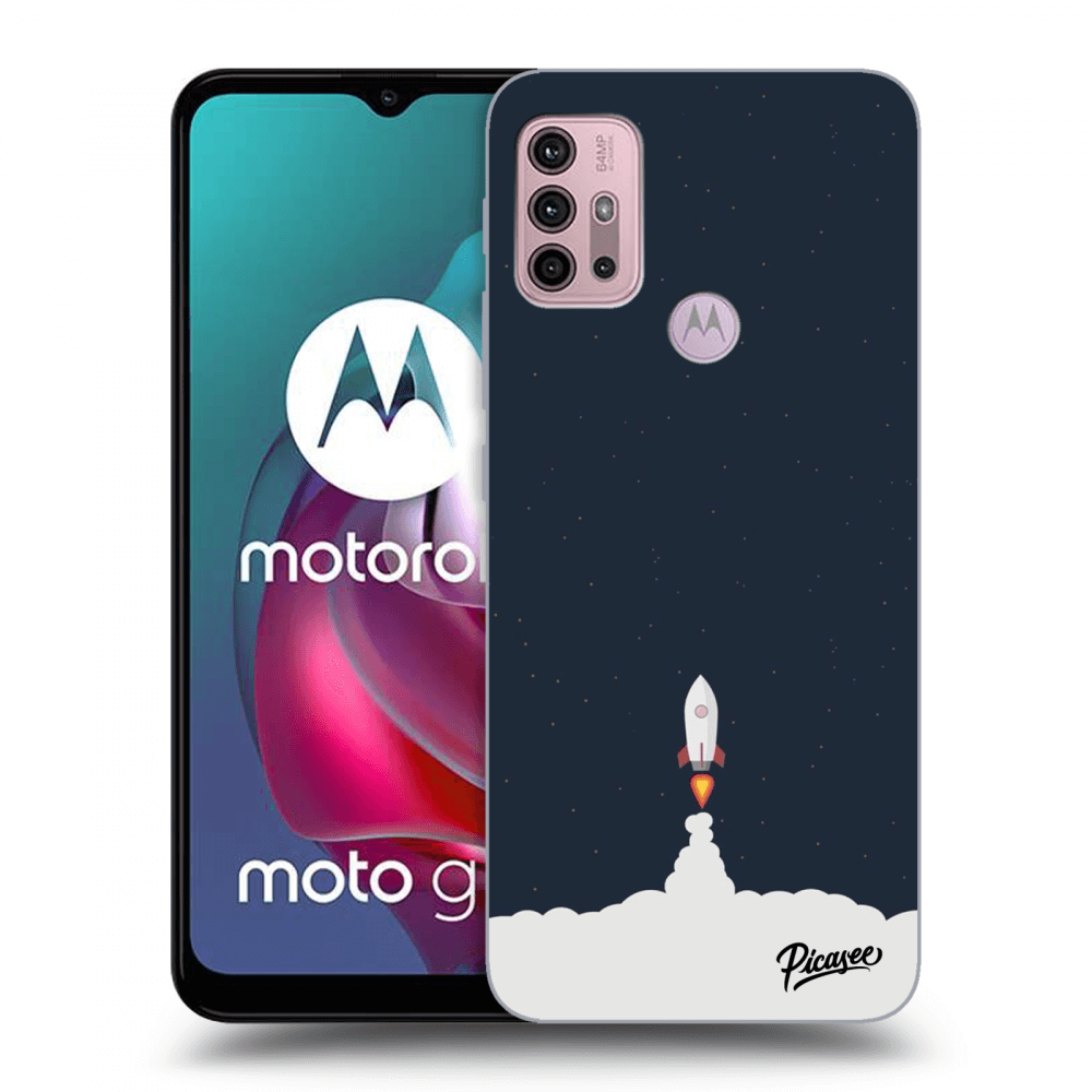 Picasee Motorola Moto G30 Hülle - Schwarzes Silikon - Astronaut 2