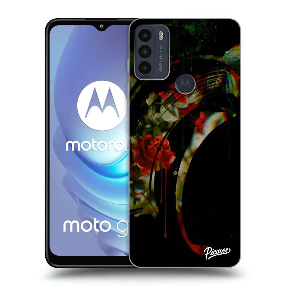 Picasee Motorola Moto G50 Hülle - Schwarzes Silikon - Roses black