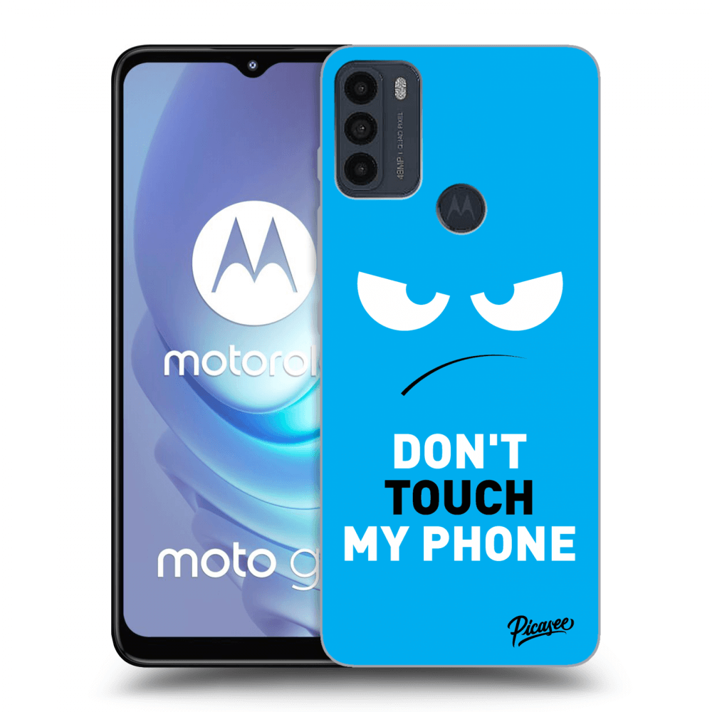 Picasee Motorola Moto G50 Hülle - Schwarzes Silikon - Angry Eyes - Blue