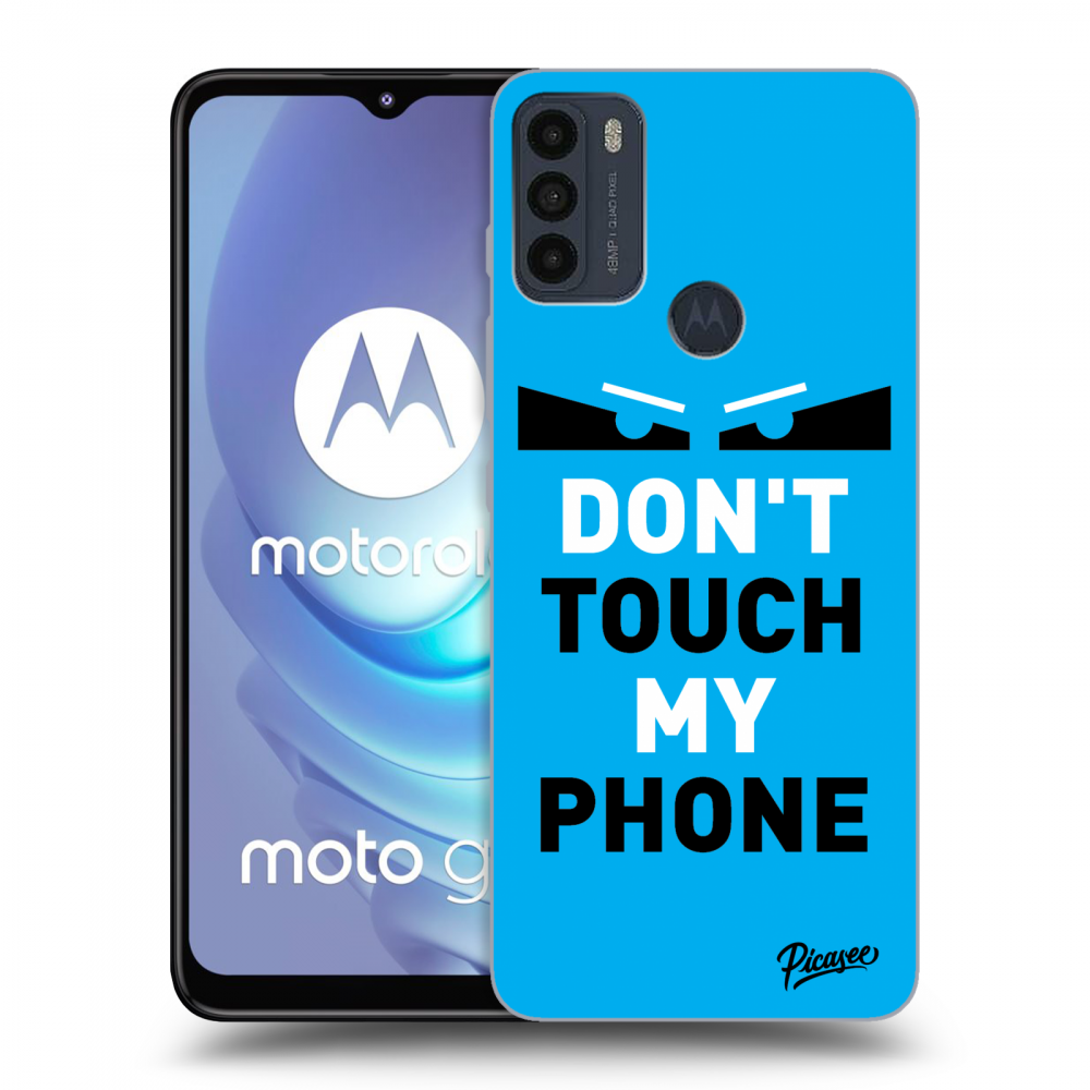 Picasee Motorola Moto G50 Hülle - Schwarzes Silikon - Shadow Eye - Blue