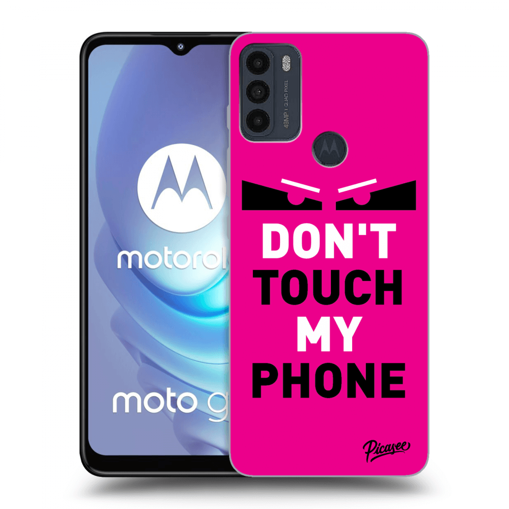 Picasee Motorola Moto G50 Hülle - Schwarzes Silikon - Shadow Eye - Pink