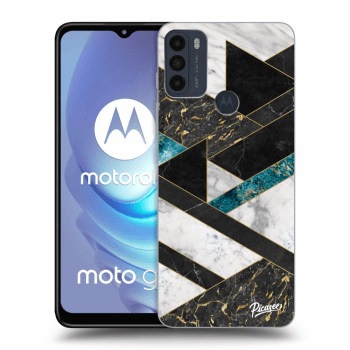 Picasee Motorola Moto G50 Hülle - Schwarzes Silikon - Dark geometry