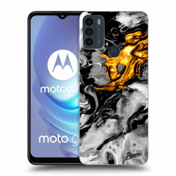 Picasee Motorola Moto G50 Hülle - Schwarzes Silikon - Black Gold 2