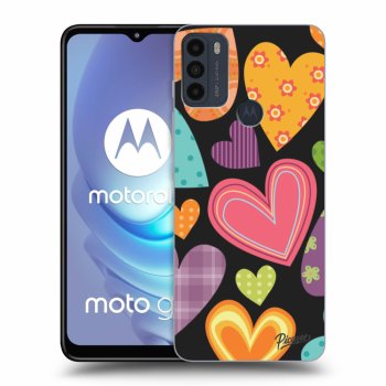 Picasee Motorola Moto G50 Hülle - Schwarzes Silikon - Colored heart
