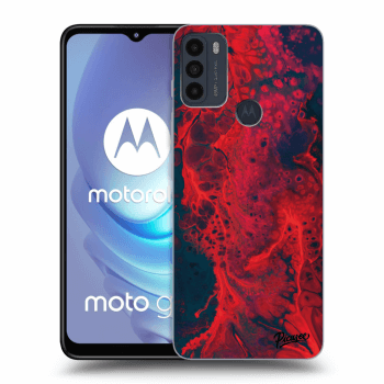 Picasee Motorola Moto G50 Hülle - Schwarzes Silikon - Organic red