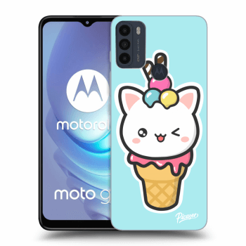 Picasee Motorola Moto G50 Hülle - Schwarzes Silikon - Ice Cream Cat