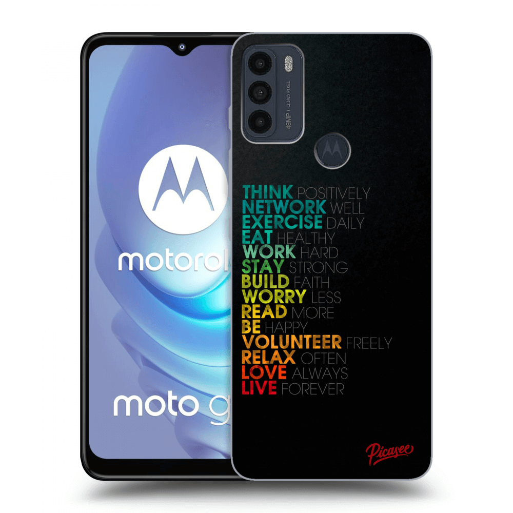 Picasee Motorola Moto G50 Hülle - Schwarzes Silikon - Motto life