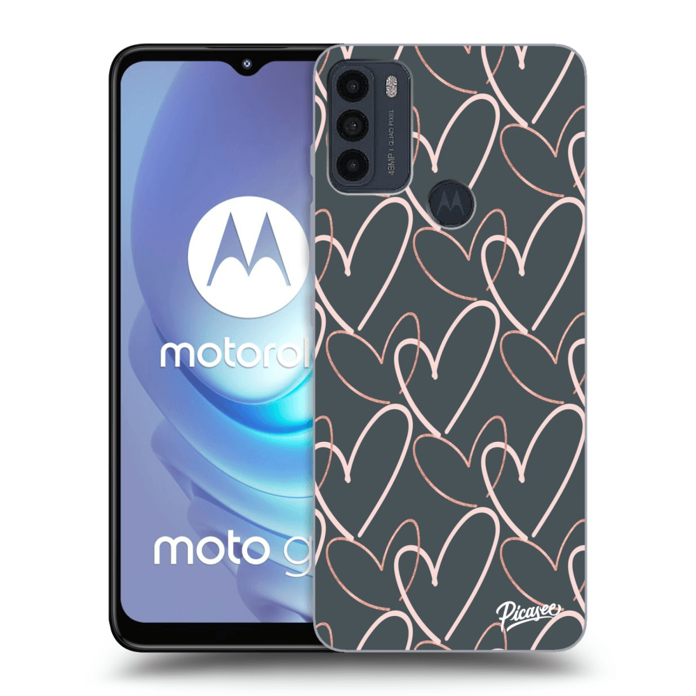 Picasee Motorola Moto G50 Hülle - Schwarzes Silikon - Lots of love
