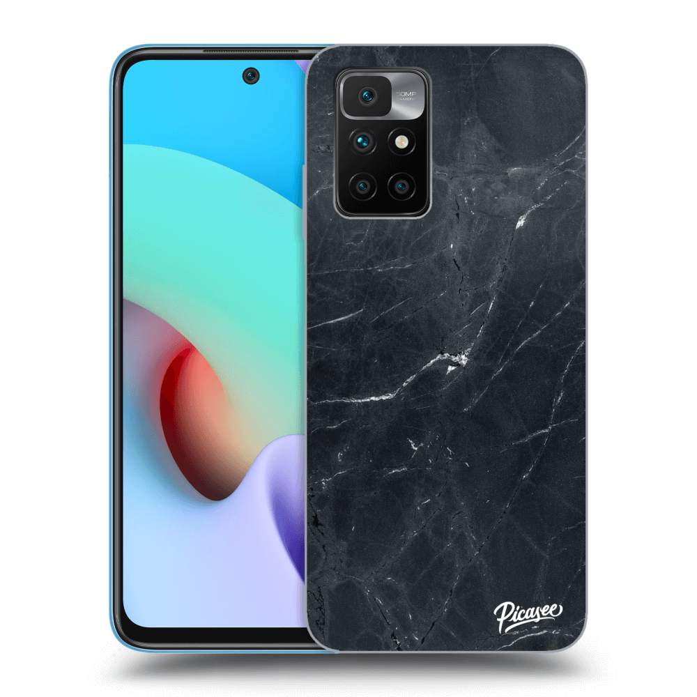 Picasee Xiaomi Redmi 10 Hülle - Transparentes Silikon - Black marble