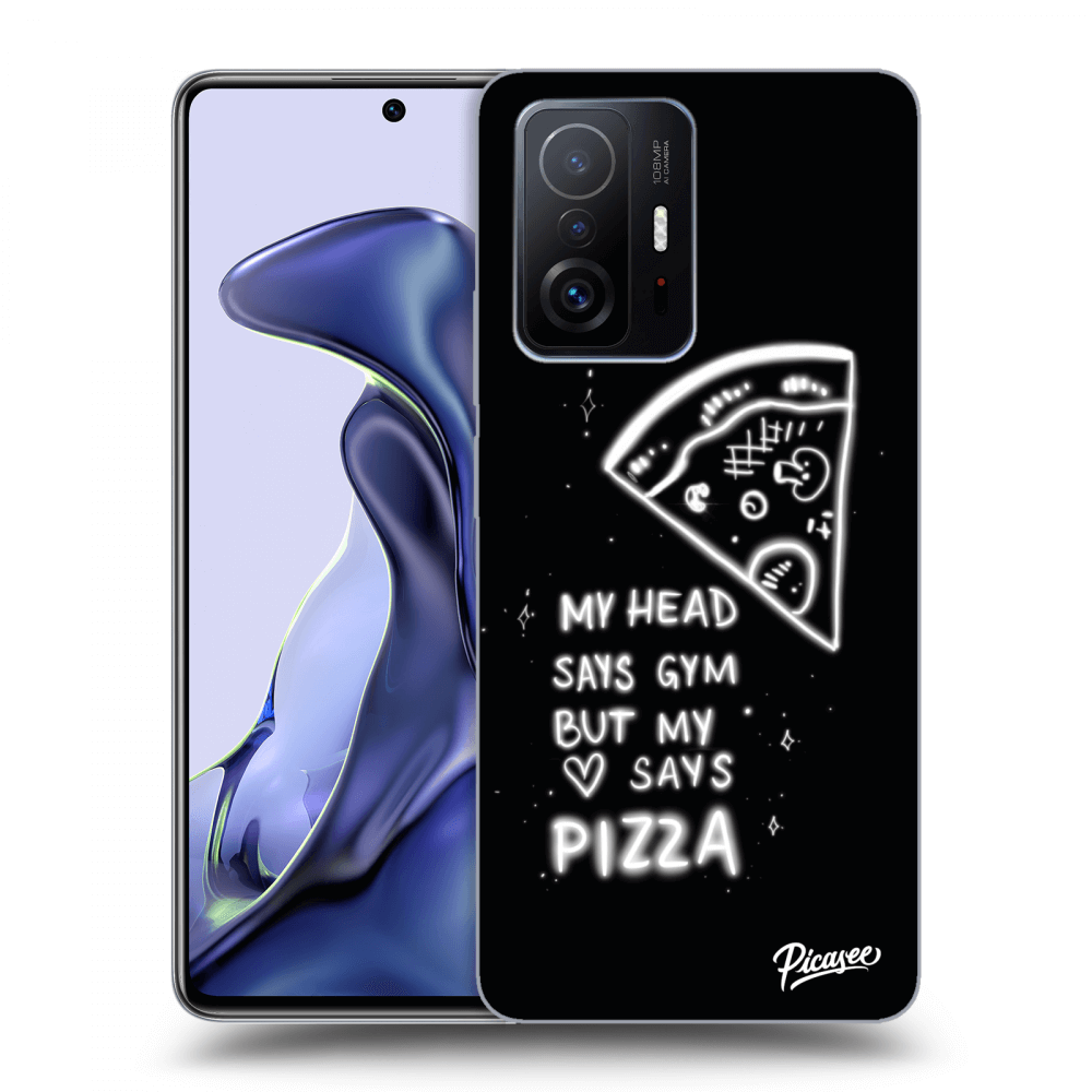 Picasee Xiaomi 11T Hülle - Schwarzes Silikon - Pizza