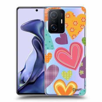 Picasee Xiaomi 11T Hülle - Transparentes Silikon - Colored heart