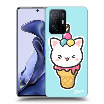 Picasee Xiaomi 11T Hülle - Transparentes Silikon - Ice Cream Cat