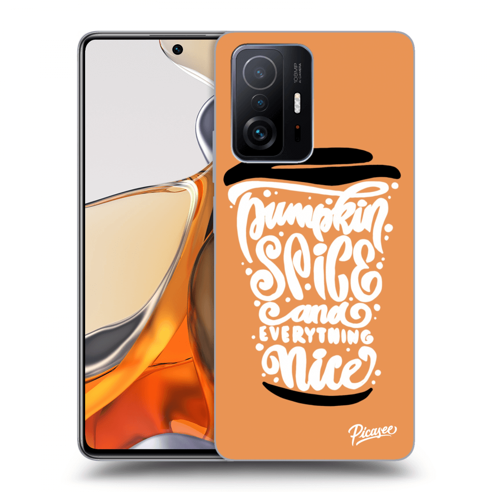 Picasee Xiaomi 11T Pro Hülle - Transparentes Silikon - Pumpkin coffee