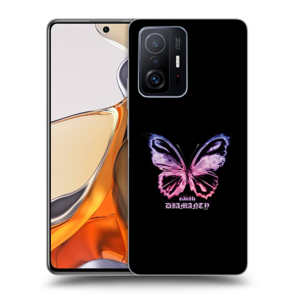 Picasee Xiaomi 11T Pro Hülle - Transparentes Silikon - Diamanty Purple