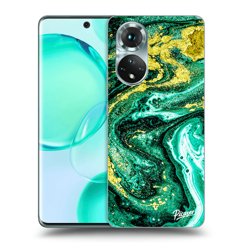 Picasee Honor 50 5G Hülle - Transparentes Silikon - Green Gold