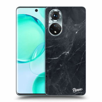 Picasee Honor 50 5G Hülle - Schwarzes Silikon - Black marble