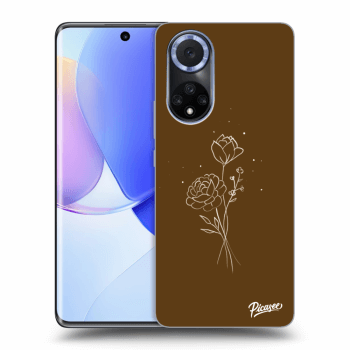 Hülle für Huawei Nova 9 - Brown flowers