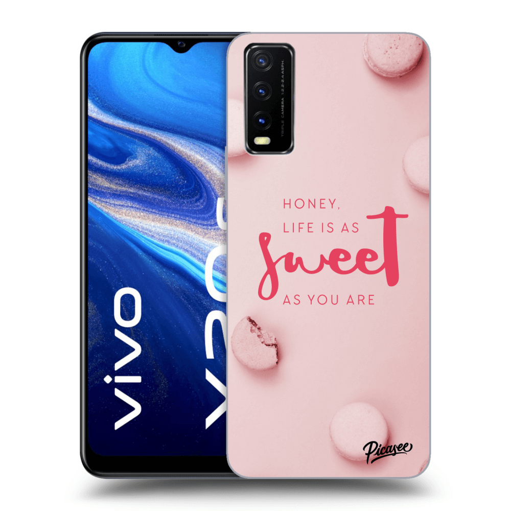 Picasee Vivo Y20s Hülle - Transparentes Silikon - Life is as sweet as you are