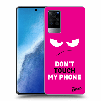 Picasee Vivo X60 Pro 5G Hülle - Schwarzes Silikon - Angry Eyes - Pink