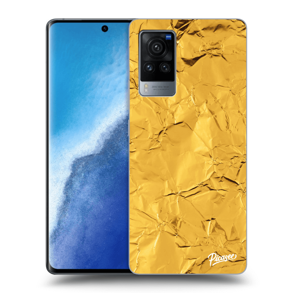 Picasee Vivo X60 Pro 5G Hülle - Transparentes Silikon - Gold