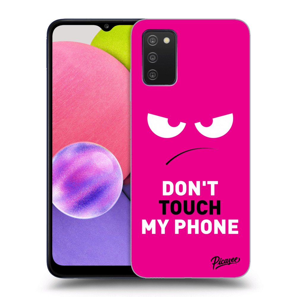 Picasee ULTIMATE CASE für Samsung Galaxy A03s A037G - Angry Eyes - Pink