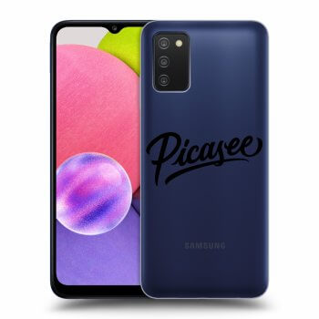 Picasee Samsung Galaxy A03s A037G Hülle - Transparentes Silikon - Picasee - black