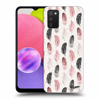 Picasee Samsung Galaxy A03s A037G Hülle - Transparentes Silikon - Feather 2