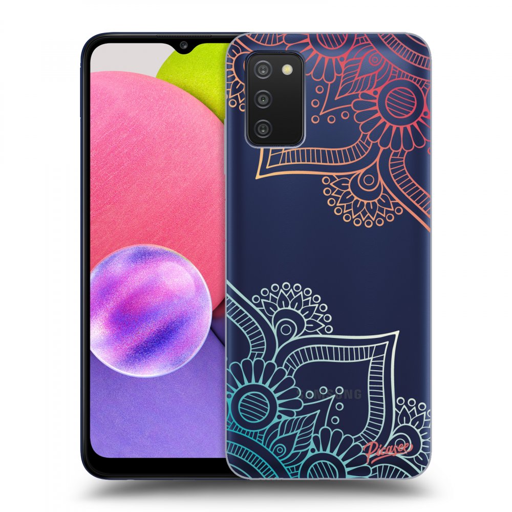 Picasee Samsung Galaxy A03s A037G Hülle - Transparentes Silikon - Flowers pattern